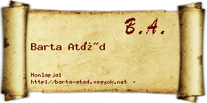 Barta Atád névjegykártya